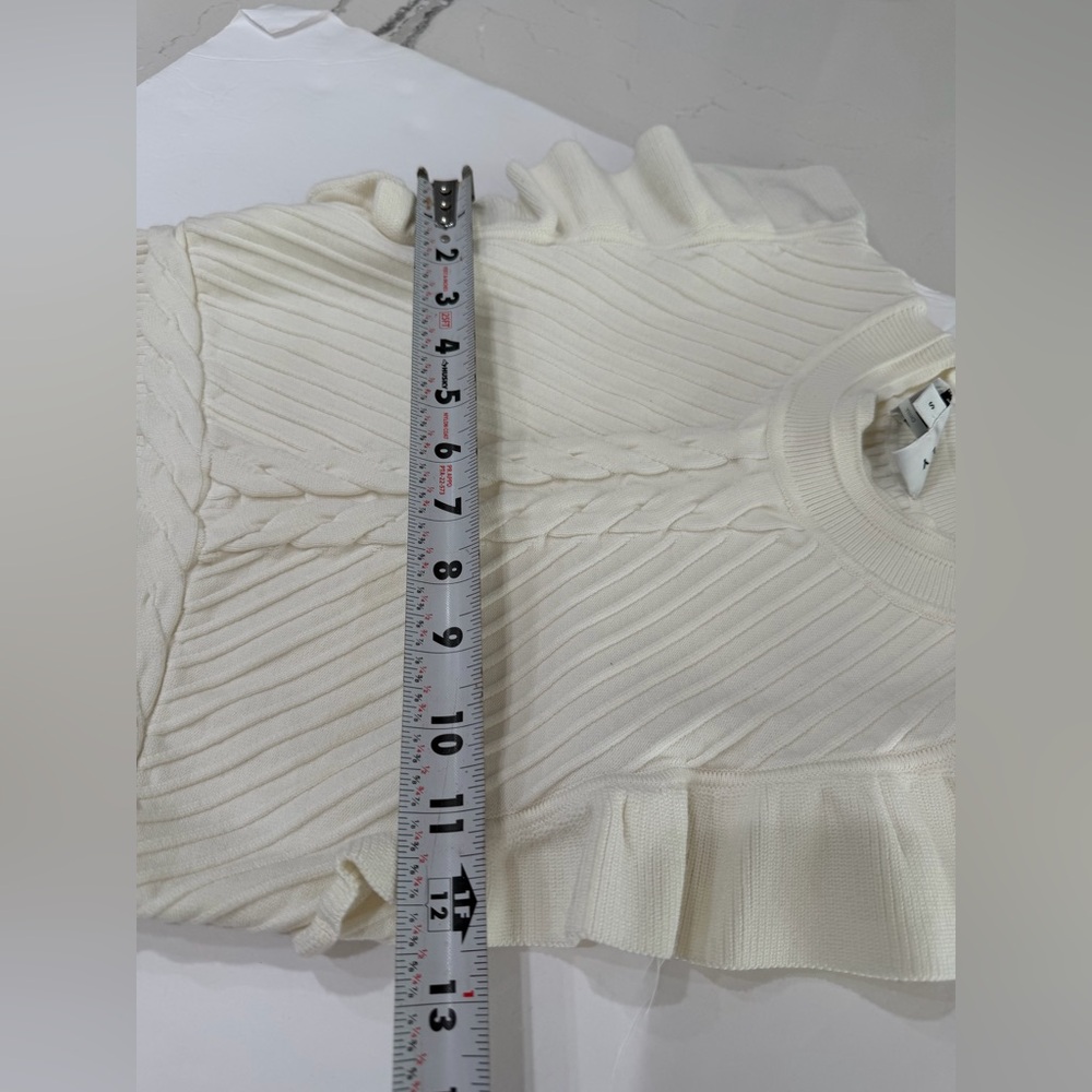 Milly Chiffon Ruffled knit Top - Picture 11 of 12